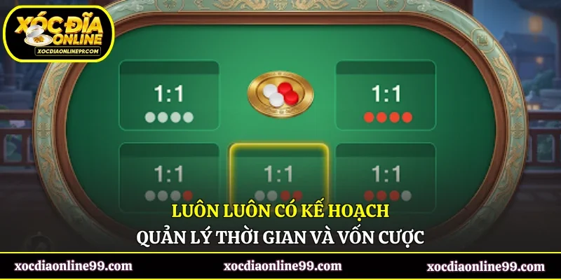 Luôn luôn có kế hoạch quản lý thời gian và vốn cược